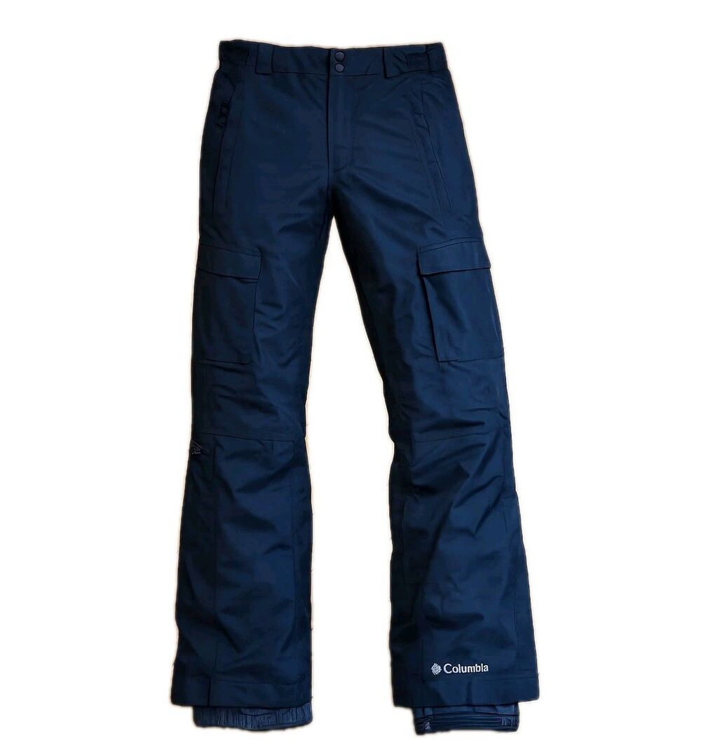 Columbia Mens Large Omni-Tech Omni-Heat Waterproof Snow Ski Pants Black Winter